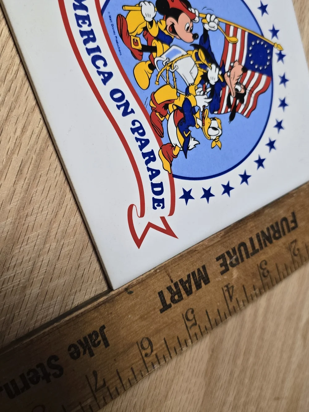 America on Parade Decorative Ceramic Tile - Patriotic Red, White & Blue